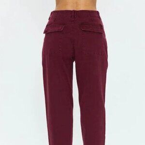 New PISTOLA Pamela High Rise Straight Trouser - Bordeaux - Size 27